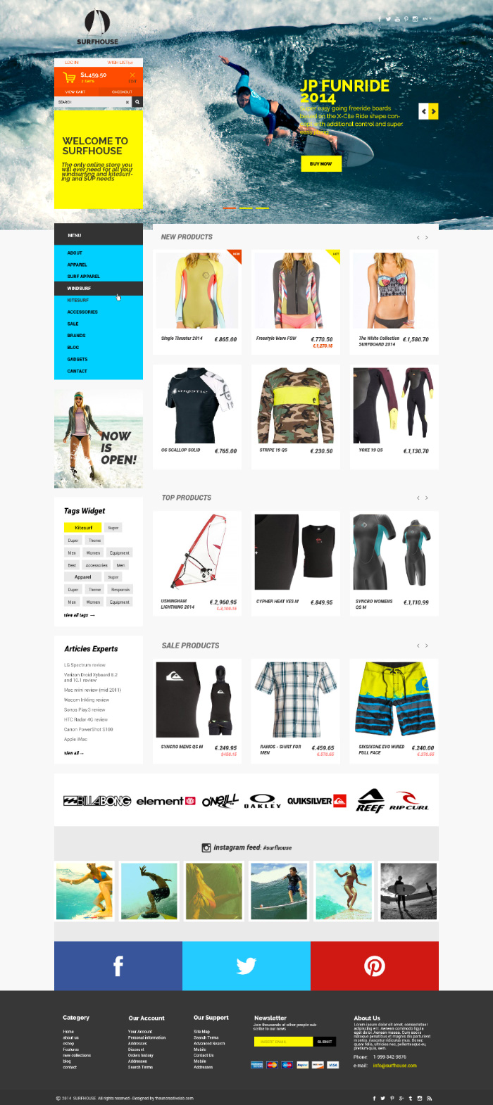 Download Surfhouse Psd Template The Uncreative Lab Yellowimages Mockups